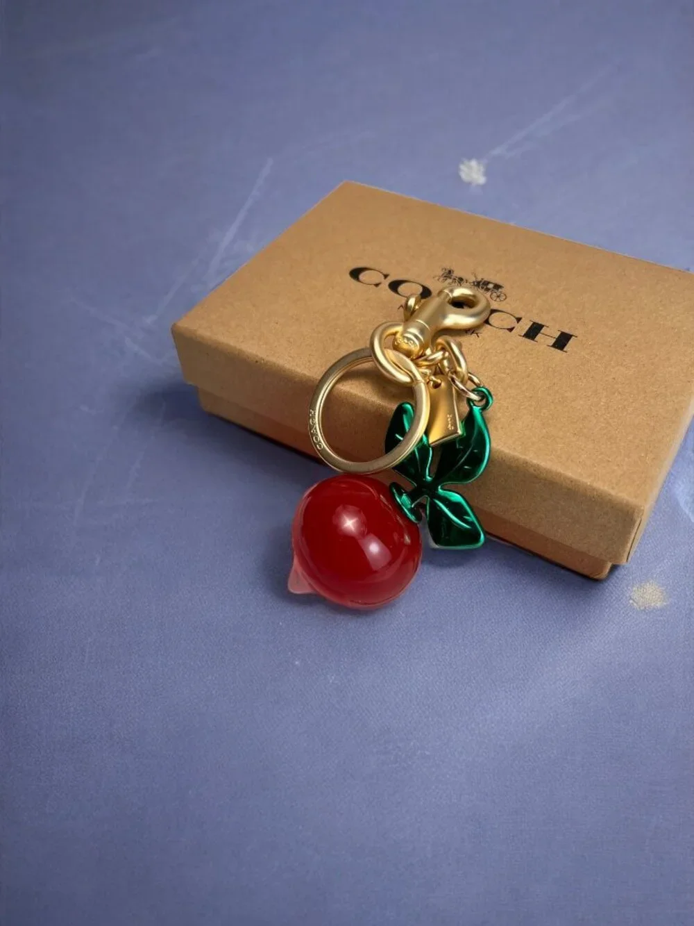 🌸Coach Red and Green Keychain
